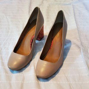 Calvin Klein Snake Skin Block Heels, 9